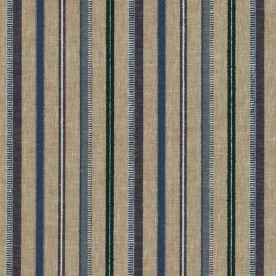 Kip Stripe in Seaside, a patterned woven fabric in polyester and cotton. Ideal for drapery, pillows, bedding and light upholstery. Shop samples online